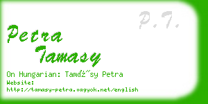 petra tamasy business card